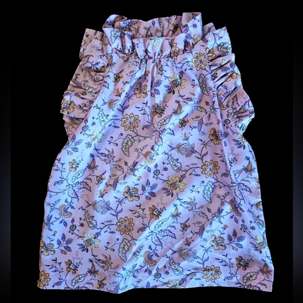 Janie and Jack Light Pink/Purple Floral Top, Kids Size 10